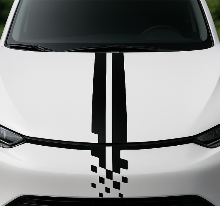 Automobilio lipdukas abstrakčios juostos kapotui - „Tenstickers“