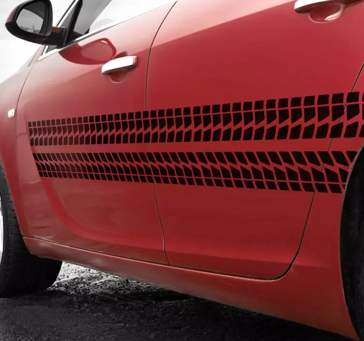 Automobilio ratų tiesios linijos lipdukas - „Tenstickers“