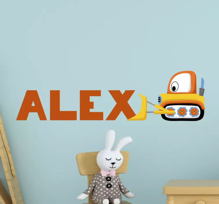 Maišelio ir asmeninio vardo vaikų lipdukas - „Tenstickers“