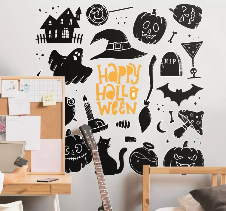 Baisūs elementai Helovino lipdukas - „Tenstickers“