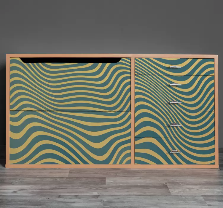 Baldų lipdukas banguota raštuota paviršiumi - „Tenstickers“