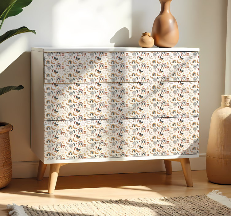 Baldų lipdukas boho spalvingi vaivorykštės - „Tenstickers“