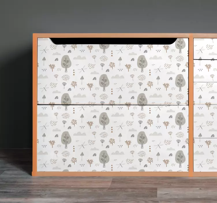 Baldų lipdukas keistas medžių raštas - „Tenstickers“