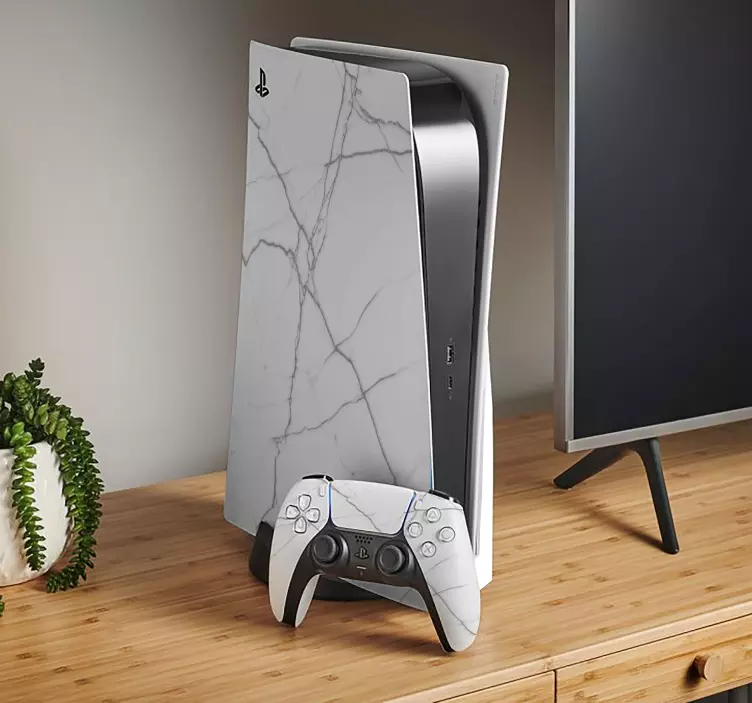 Balto marmuro ps5 lipdukas - „Tenstickers“