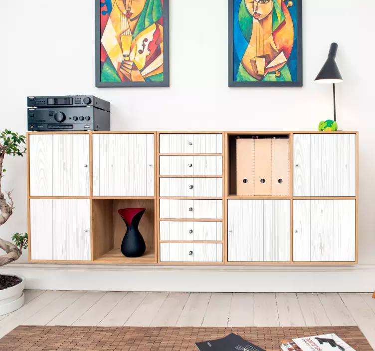 Balto medinio modelio baldų lipdukas - „Tenstickers“