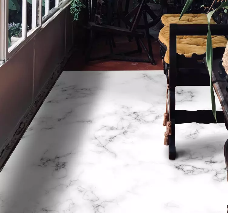 Balto pilko marmuro grindų lipduko grindų lipdukas - „Tenstickers“