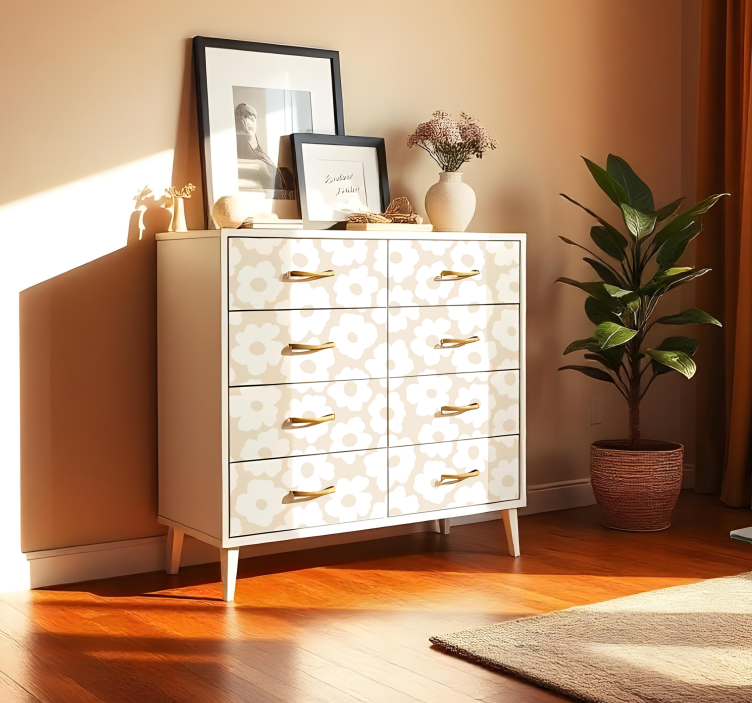 Baltos aguonos gėlių lipduka - „Tenstickers“