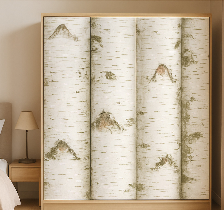 Baltų medžių dizainai baldų lipdukas - „Tenstickers“