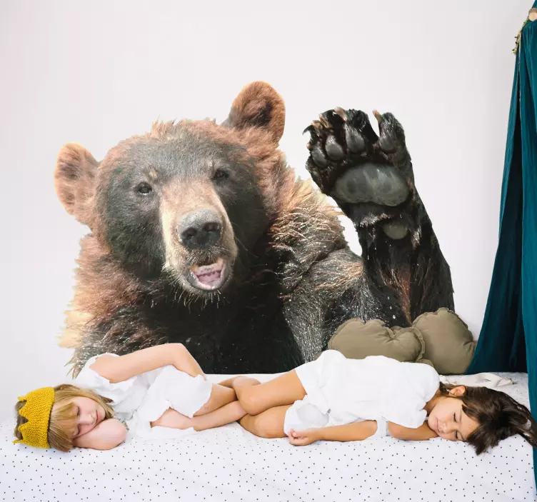 Banguojantis meškos laukinių gyvūnų lipdukas - „Tenstickers“