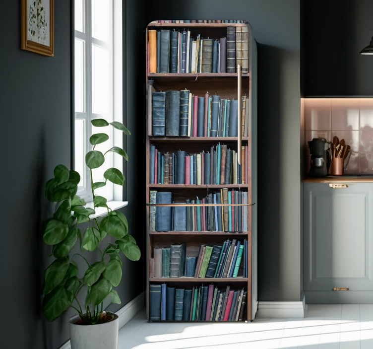 Bibliotekos lentynosBibliotekos lentynos šaldytuvo lipdukas - „Tenstickers“