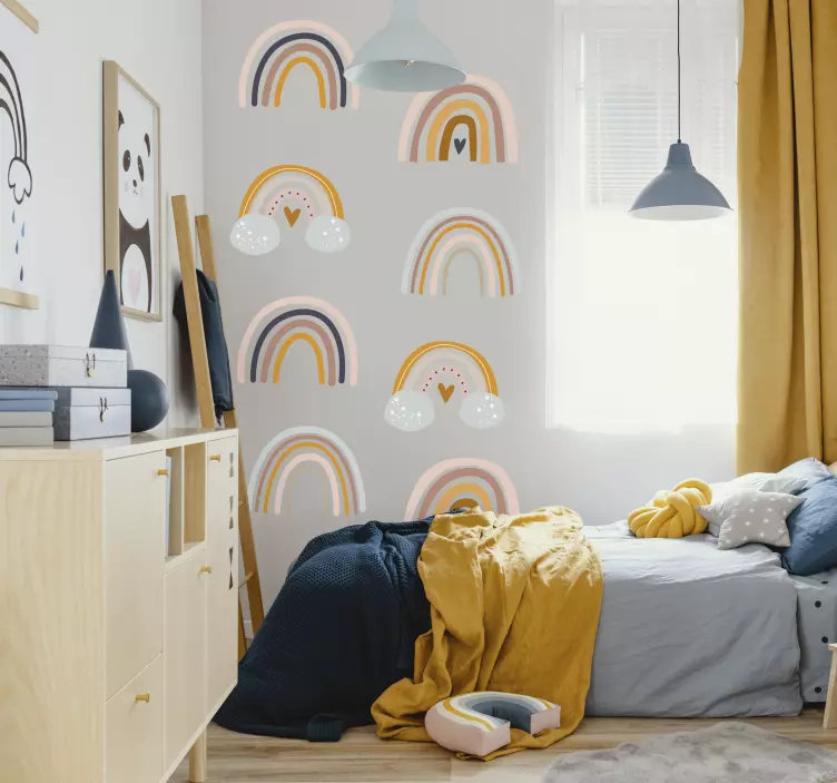 Boho vaivorykštės lipdukas vaiko kambariui - „Tenstickers“