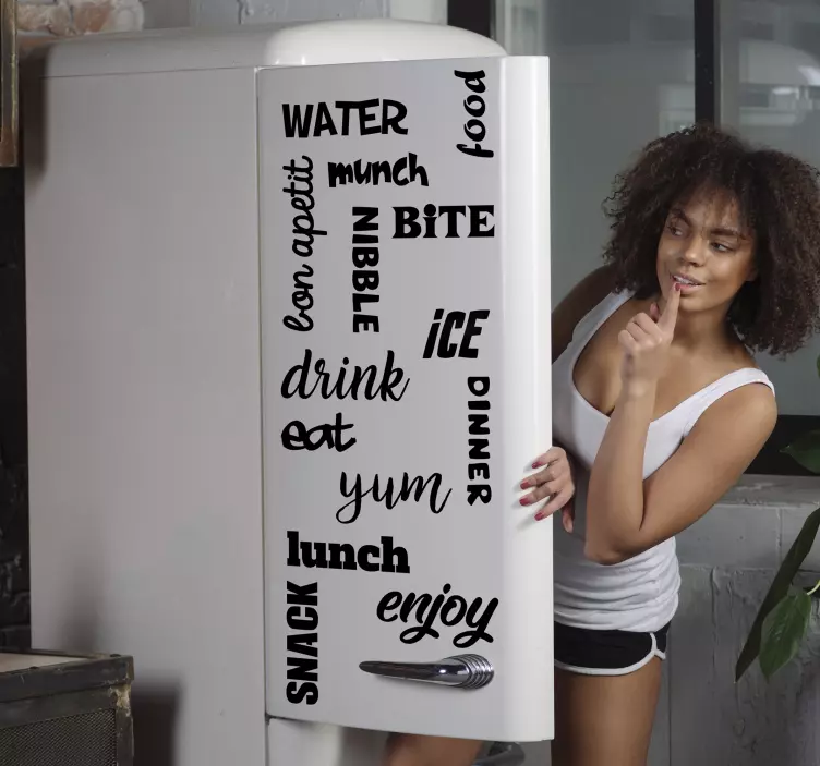 Bon apetitas šaldytuvo prietaiso lipdukai - „Tenstickers“