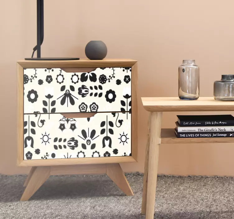 Botaninės kompozicijos kūrimas baldų lipdukas - „Tenstickers“