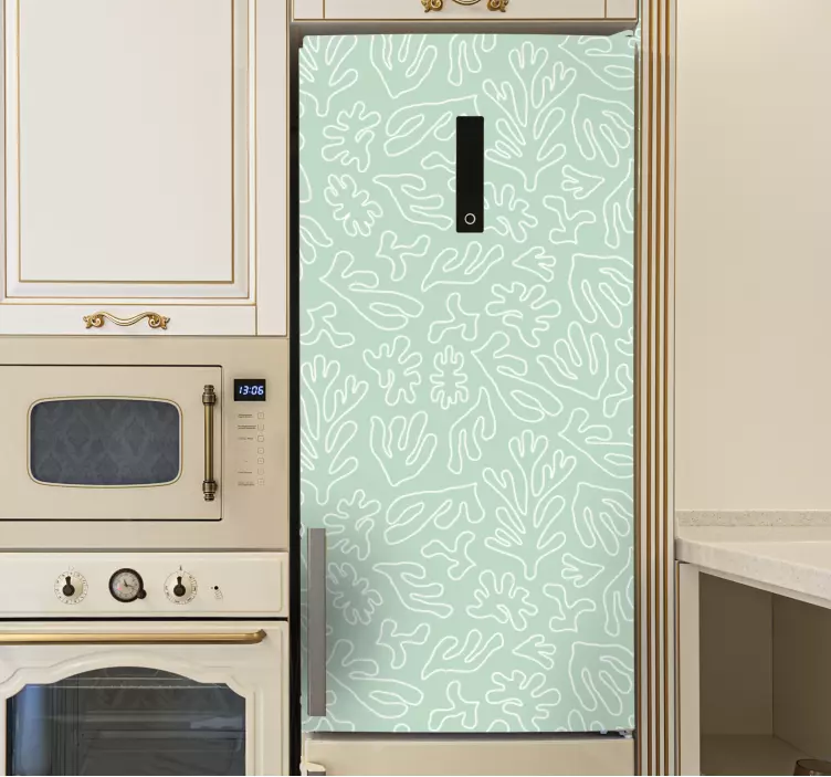 Botaninio išdėstymo stilius šaldytuvo lipdukas - „Tenstickers“