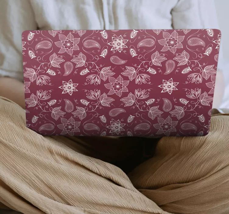 Botaninio spaudos stilius Nešiojamojo kompiuterio lipdukas - „Tenstickers“