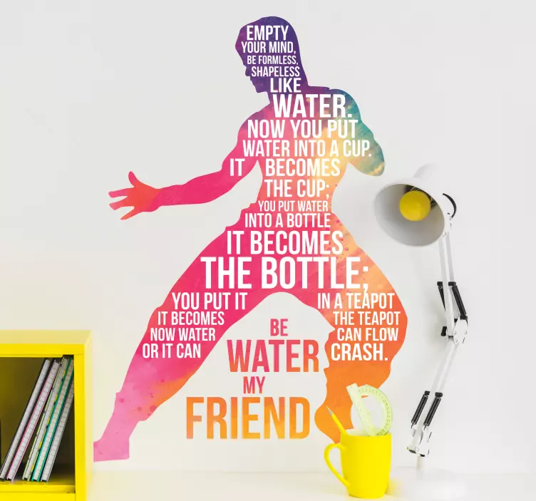 Garsus „bruce lee“ citatos lipdukas - „Tenstickers“