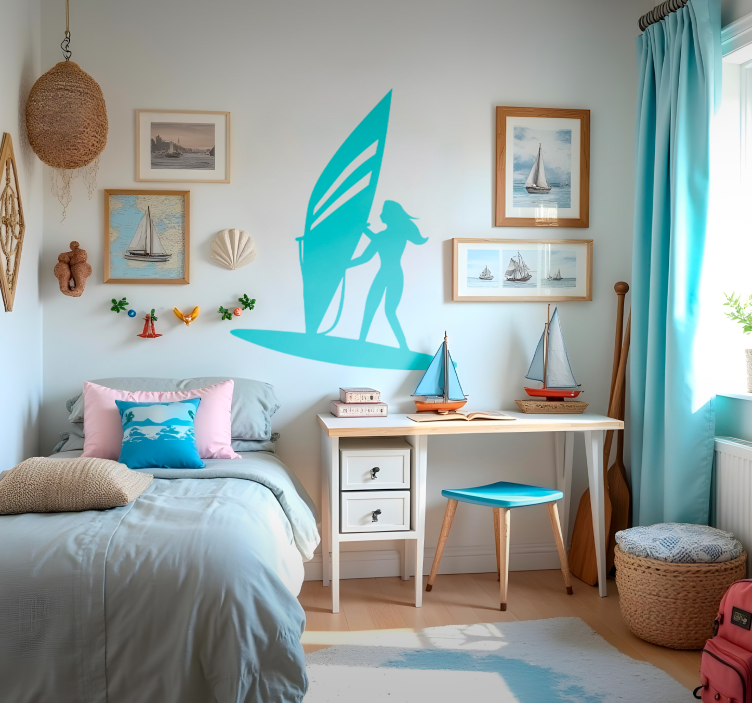 Buriuojanti mergina banglentės lipdukas - „Tenstickers“