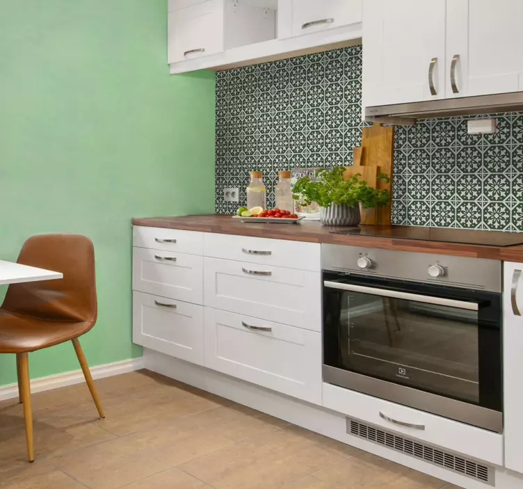 Cementas ant žalio fono plytelių lipduko - „Tenstickers“