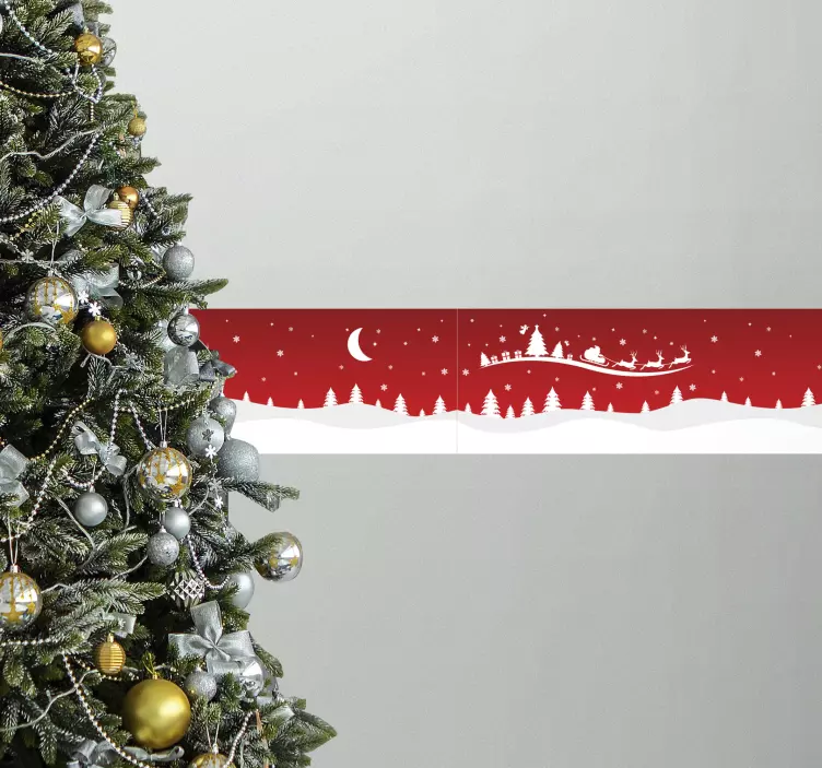 Kalėdinės bangos kalėdinis lipdukas - „Tenstickers“