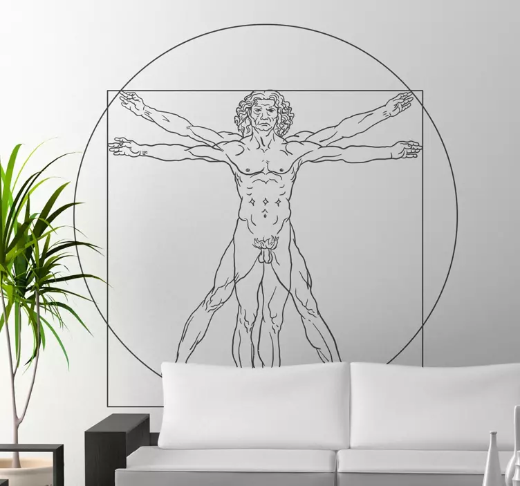 Da vinci vitruvian vyro animuotasis paveiksliukas - „Tenstickers“