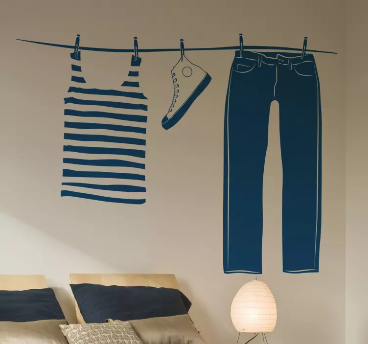 Dekoratyvinės drabužių linijos lipdukas - „Tenstickers“