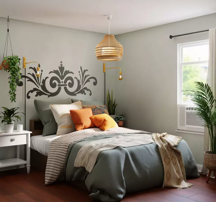 Dekoratyvinis gėlių lipdukas ant galvūgalio lipduko - „Tenstickers“