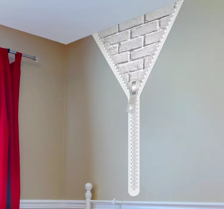 Dekoratyvinis plytų sienos užtrauktuko lipdukas - „Tenstickers“