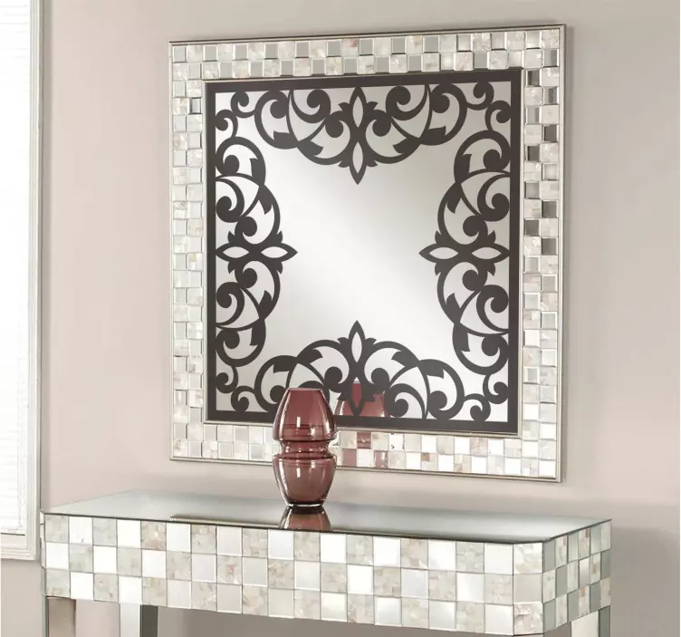 Derliaus gėlių rėmo sienos lipdukas - „Tenstickers“