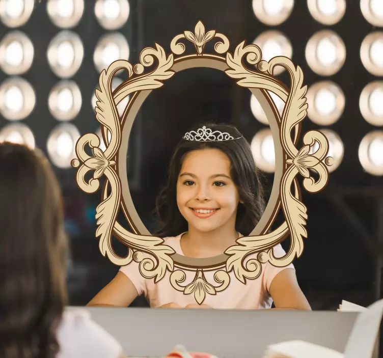 Derliaus ovalo rėmo veidrodžio lipdukas - „Tenstickers“