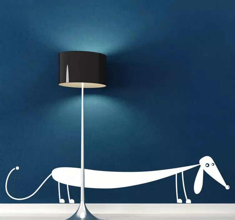 Dešros šuns sienos animuotasis paveiksliukas - „Tenstickers“