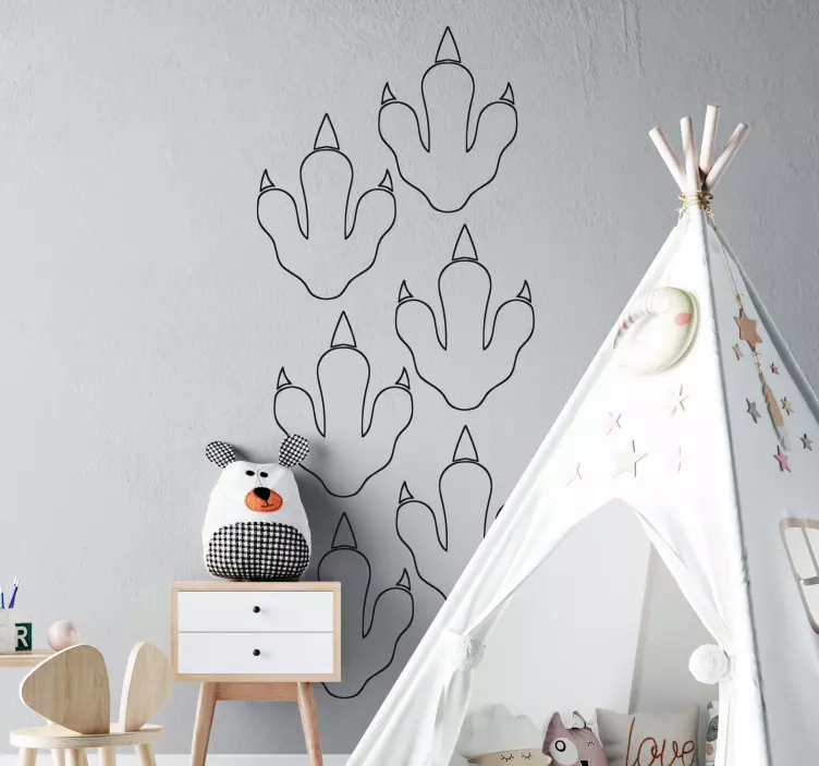 Dinozauro pėdos nagų vinilo sienos lipdukas - „Tenstickers“