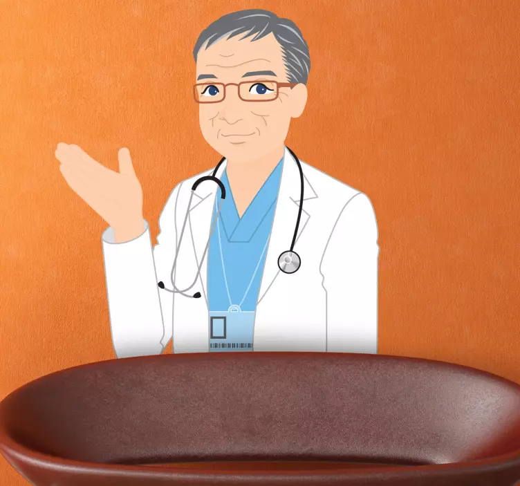 Draugiško gydytojo iliustracija grožio lipdukas - „Tenstickers“