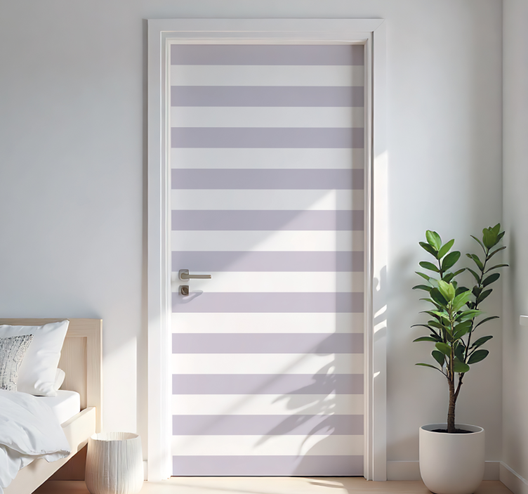 Dryžuotas dizainas durų lipdukas - „Tenstickers“