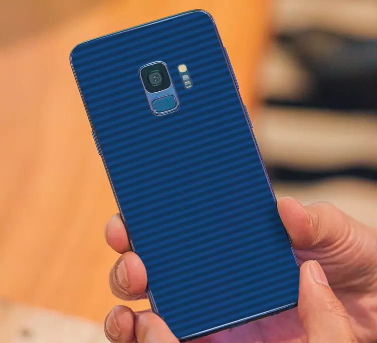 Dryžuotas mėlynas viršelis Samsung lipdukas - „Tenstickers“