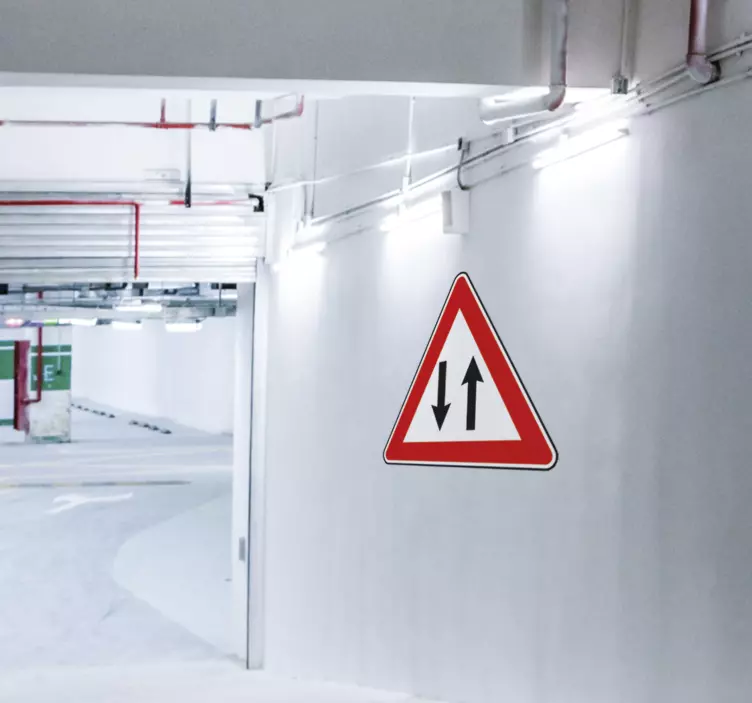 Dvipusio kelio ženklo lipdukas - „Tenstickers“