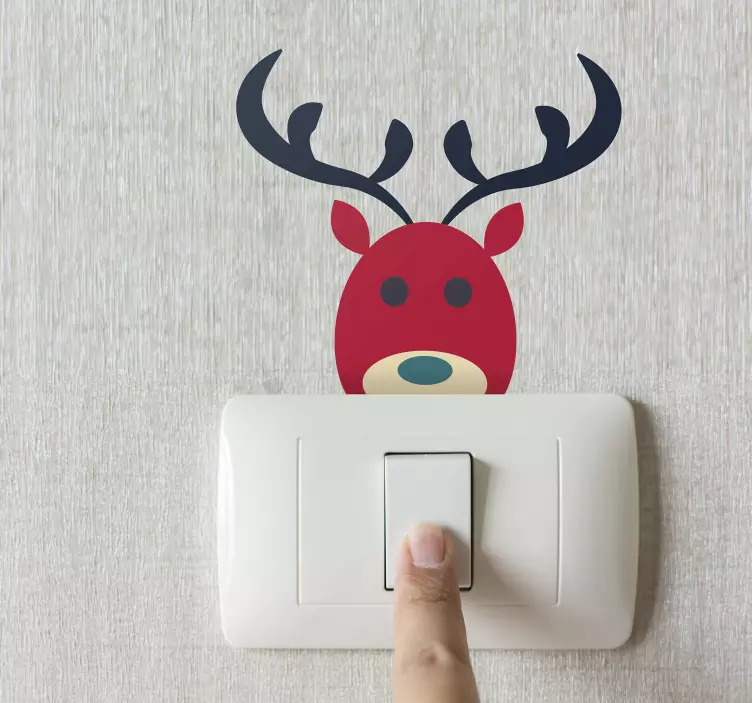 Džiaugsmo ir šiaurės elnių kalėdinis lipdukas - „Tenstickers“