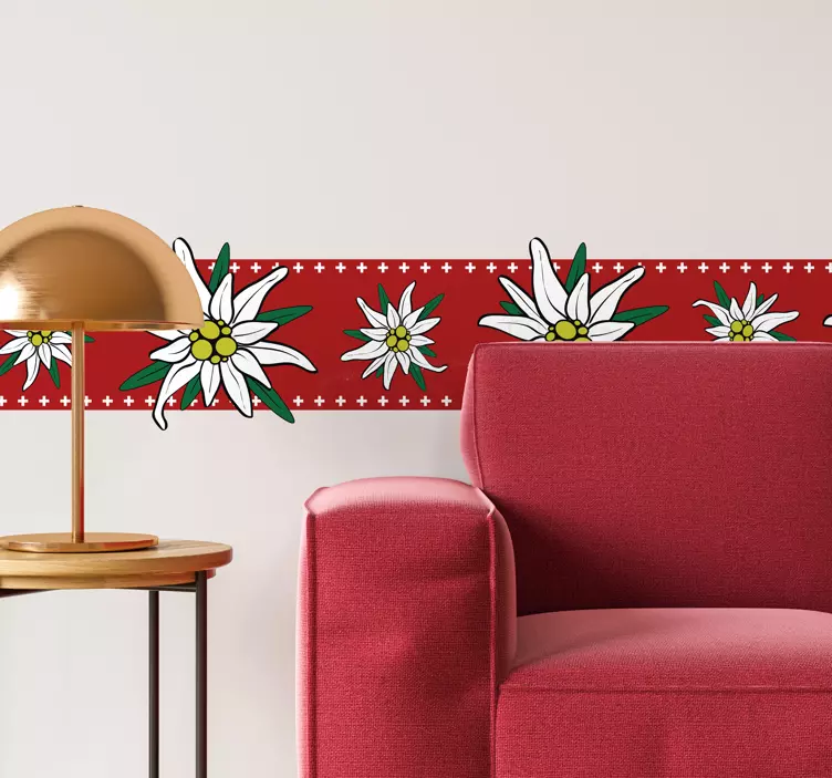 Edelveiso pievos sienos briaunos lipdukas - „Tenstickers“