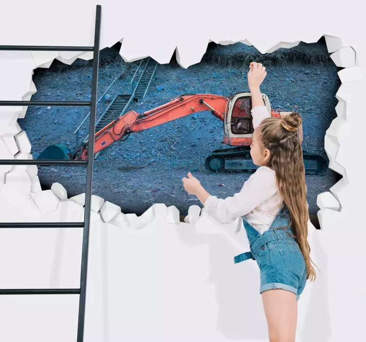 Ekskavatoriaus konstrukcija vfx lipdukas - „Tenstickers“