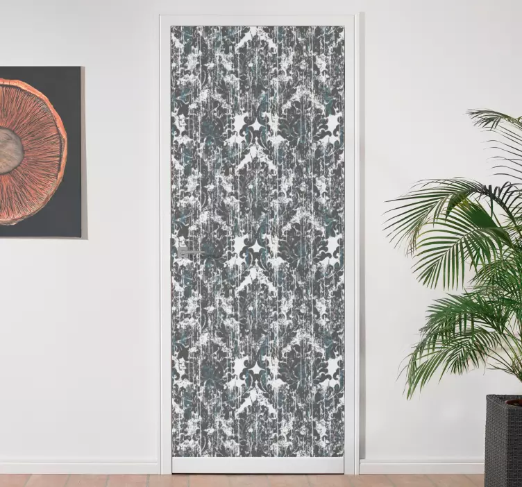 Elegantiška gėlių kompozicija durų lipdukas - „Tenstickers“