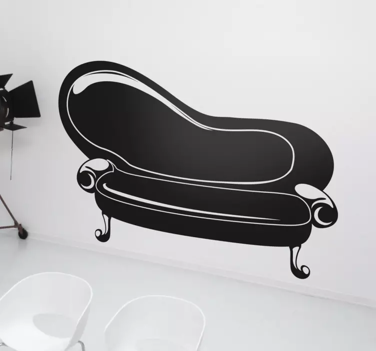 Elegantiška išlenkta sofa gyvūnų lipdukas - „Tenstickers“
