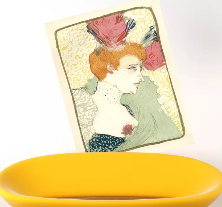 Elegantiška portreto iliustracija meno lipdukas - „Tenstickers“