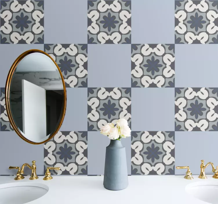 Elegantiškas geometrinis raštas plytelių lipdukas - „Tenstickers“