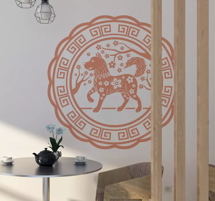 Elegantiškas šuns siluetas lipdukas - „Tenstickers“