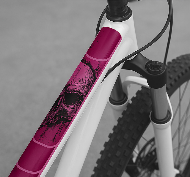 Eskizas grunge kaukolė lipdukai dviraciams - „Tenstickers“