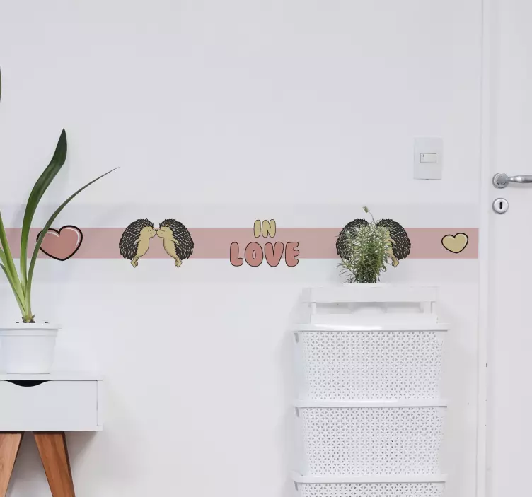 Ežių pora bučiuojasi lipni kraštinė - „Tenstickers“