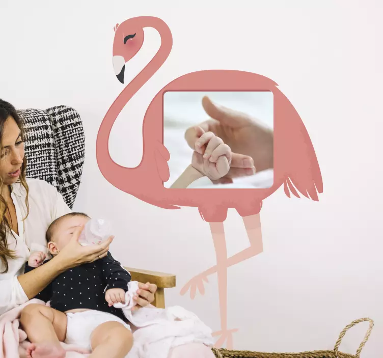 Flamingo nuotraukų laikiklis lipdukas vaikams - „Tenstickers“