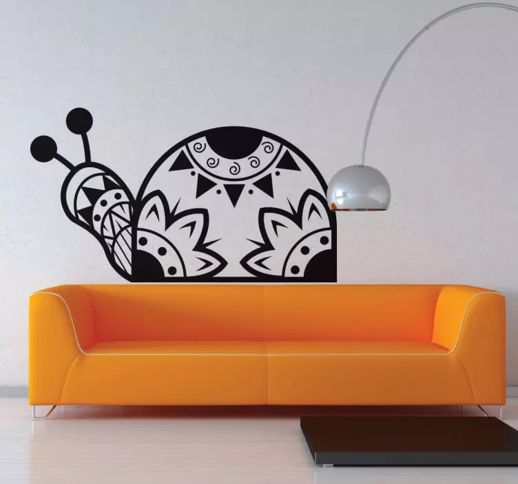 Gėlės vienspalvis sraigės lipdukas - „Tenstickers“