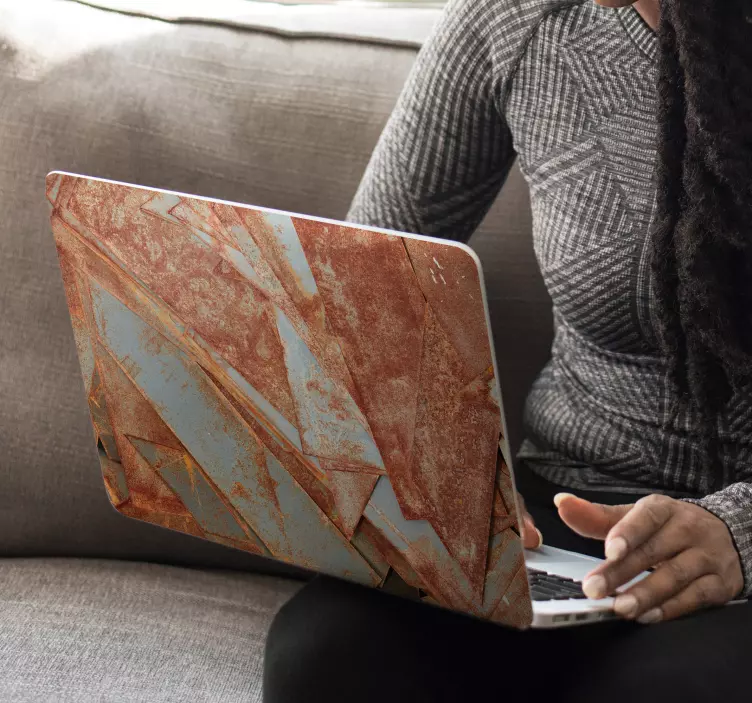 Geležies plokščių tekstūros nešiojamųjų kompiuterių apvalkalai - „Tenstickers“