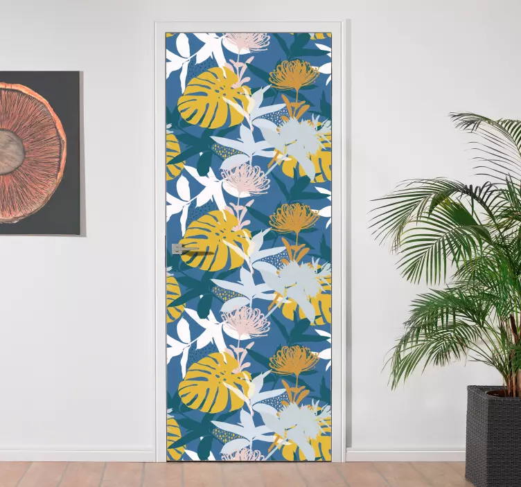 Gėlių durų rėmo lipdukas - „Tenstickers“