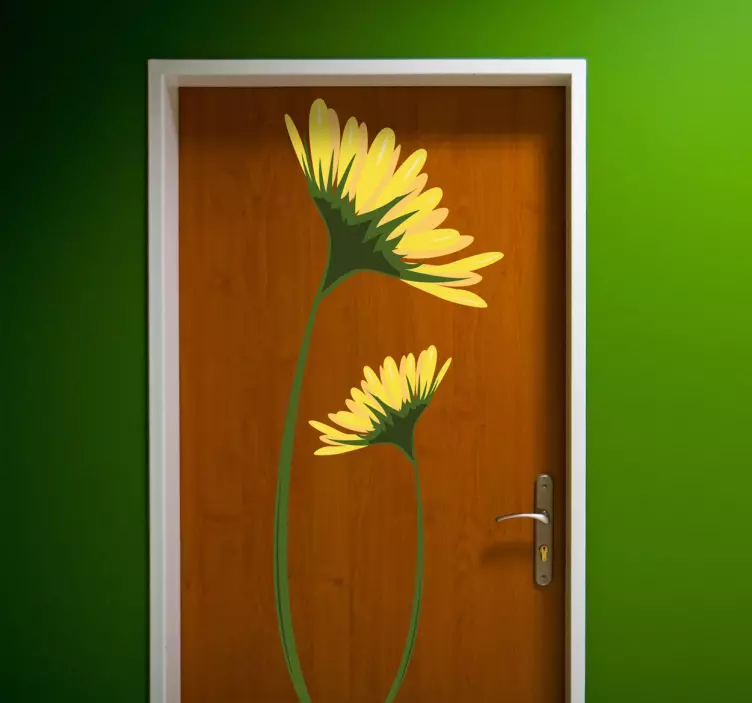 Geltonos spalvos ramunėlių lipdukas - „Tenstickers“